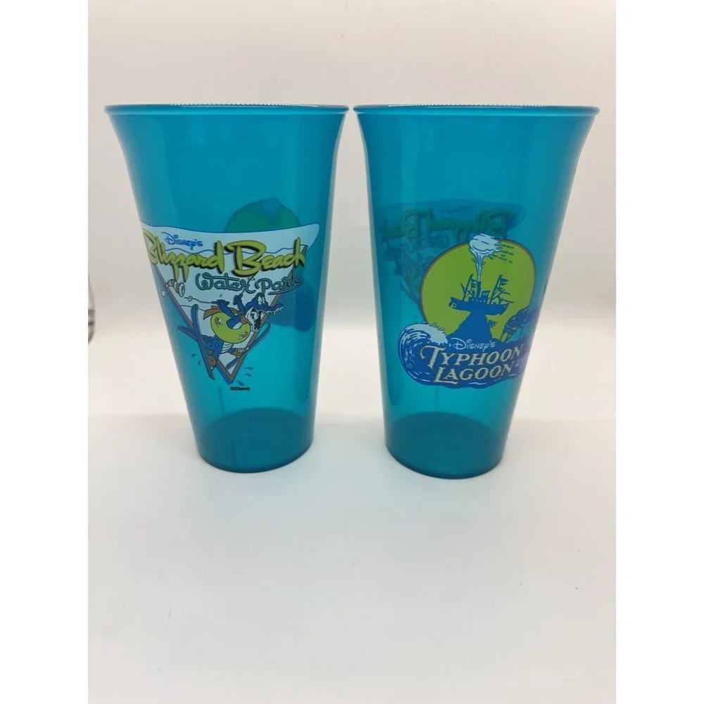 Disney Parks Typhoon Lagoon Blizzard Beach Plastic Collectable Mug Cup Souvenir